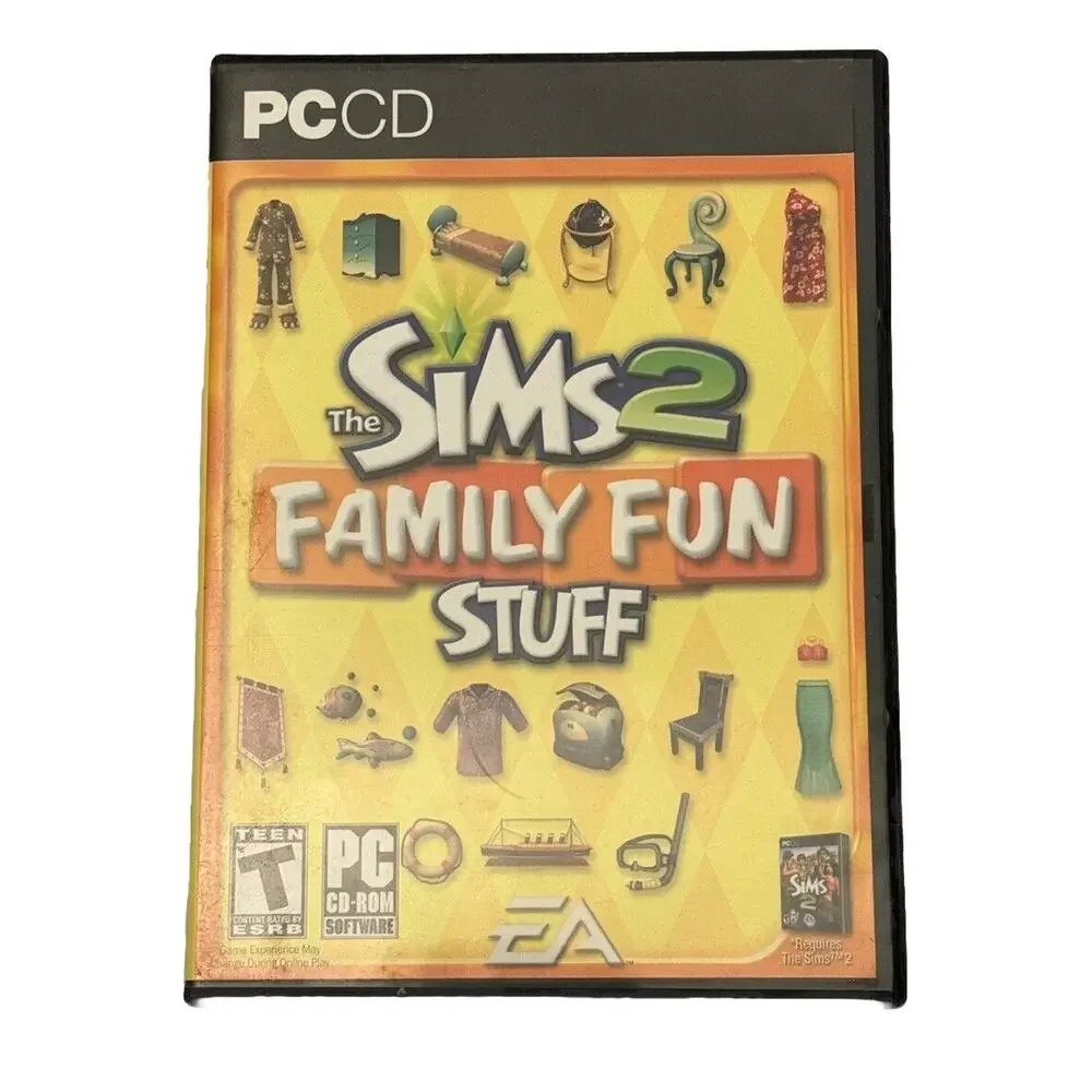 The Sims 2: Family Fun Stuff PC Expansion Pack 2006 - Preowned, Good Condition